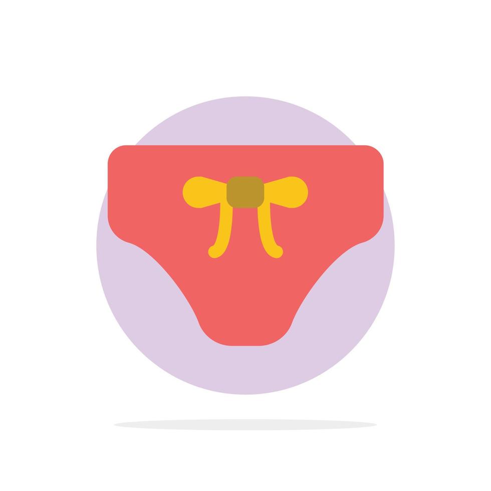 Beach Bikini Clothes Clothing Abstract Circle Background Flat color Icon vector