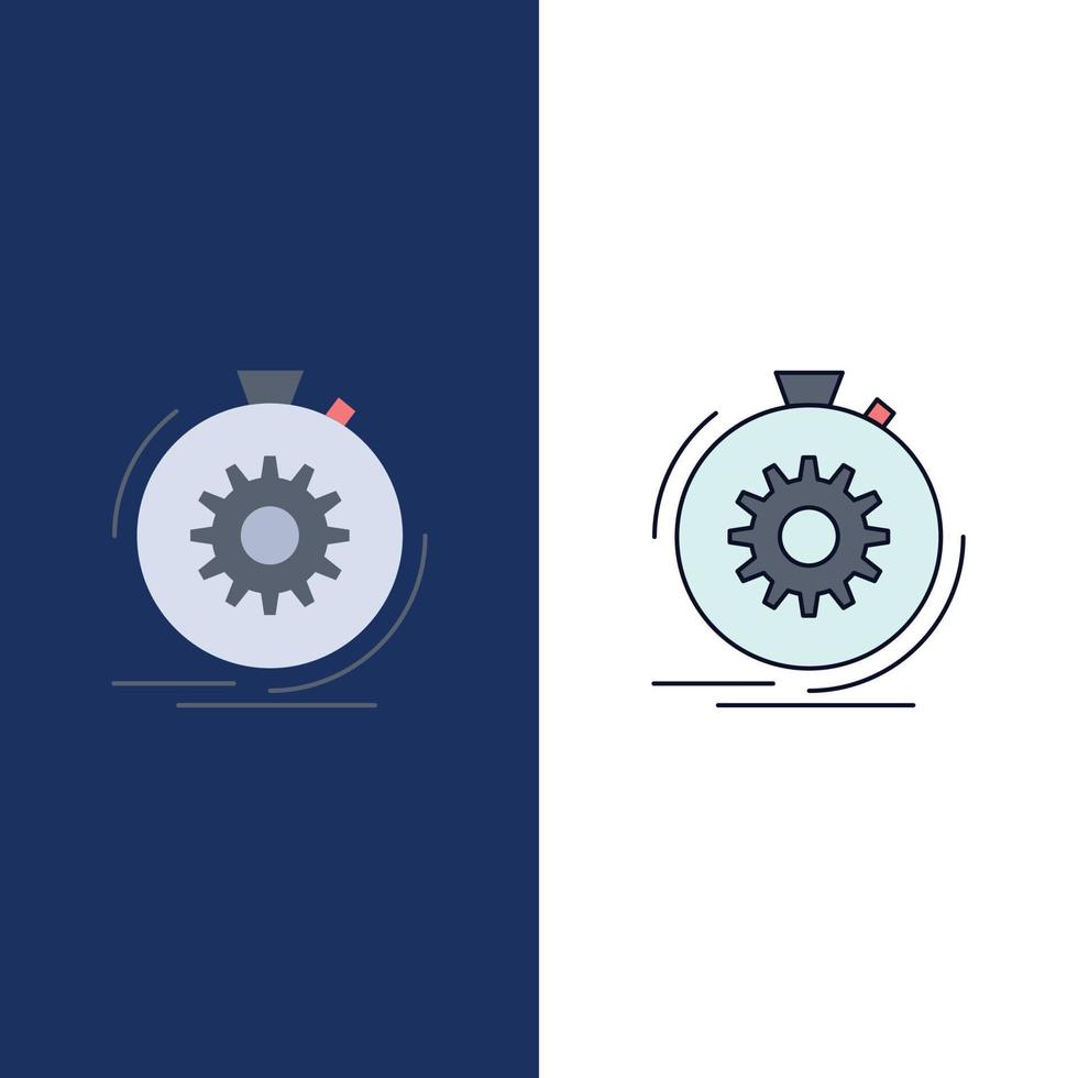 Action fast performance process speed Flat Color Icon Vector