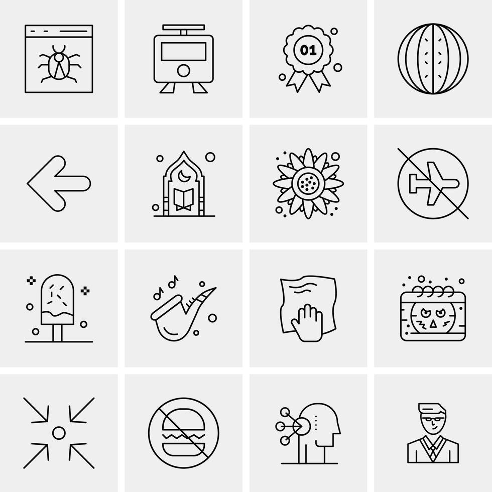 16 iconos universales de negocios vector ilustración de icono creativo para usar en proyectos relacionados con la web y dispositivos móviles