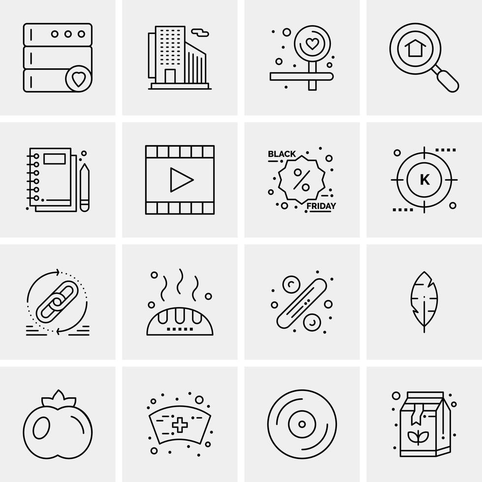 16 Universal Business Icons Vector Creative Icon Illustration to use in web and Mobile Related proje