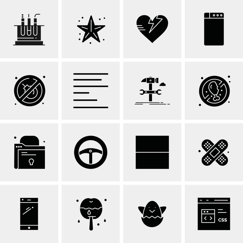 16 Universal Business Icons Vector Creative Icon Illustration to use in web and Mobile Related proje