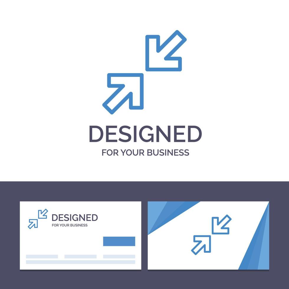 Creative Business Card and Logo template Arrows Arrow Zoom Vector Illustration