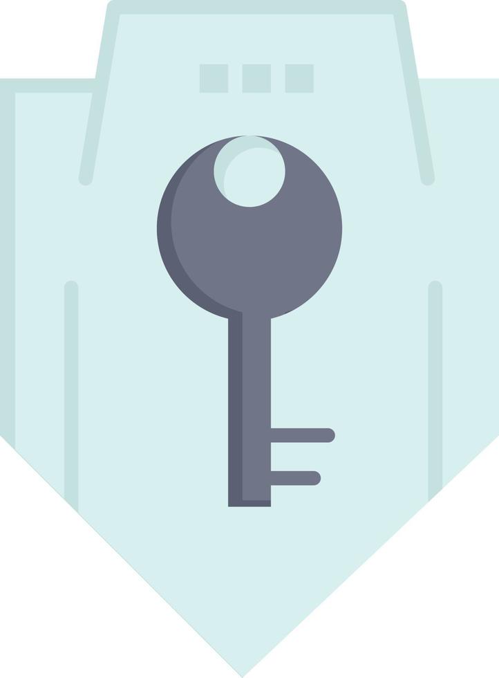Access Key Protection Security Shield  Flat Color Icon Vector icon banner Template