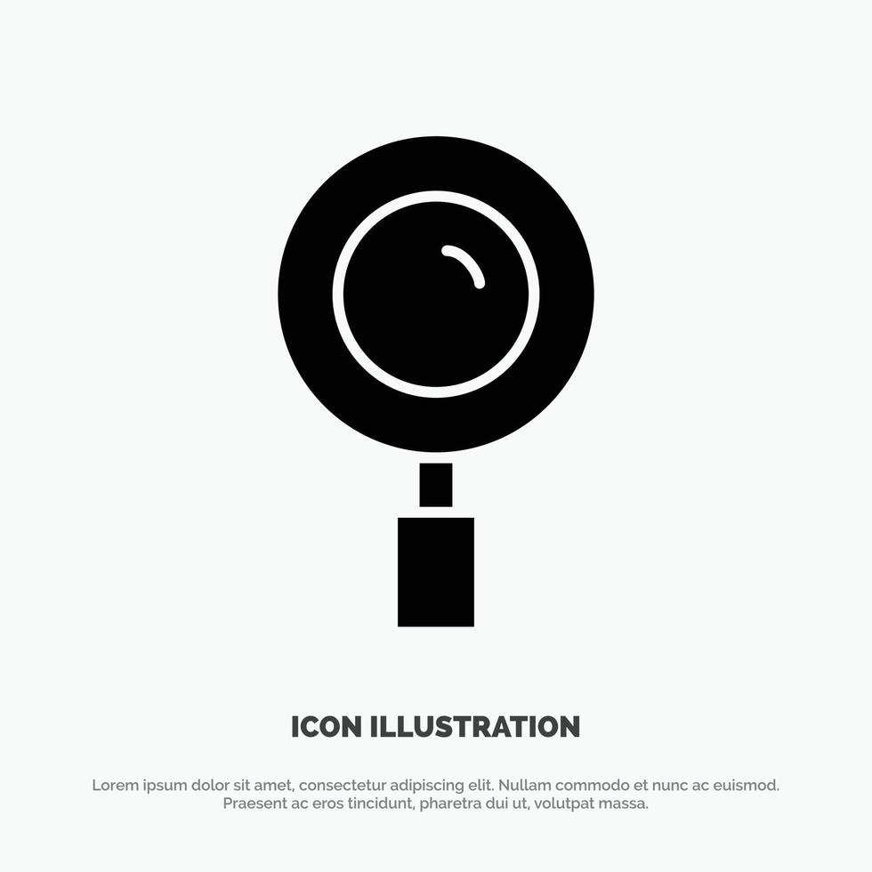 Find Magnifier Magnifying Search solid Glyph Icon vector