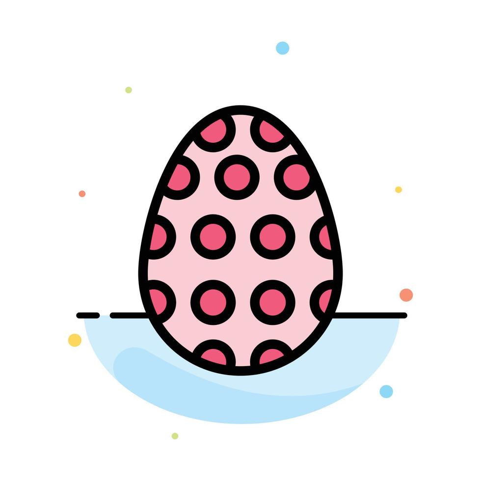 Decoration Easter Easter Egg Egg Abstract Flat Color Icon Template vector