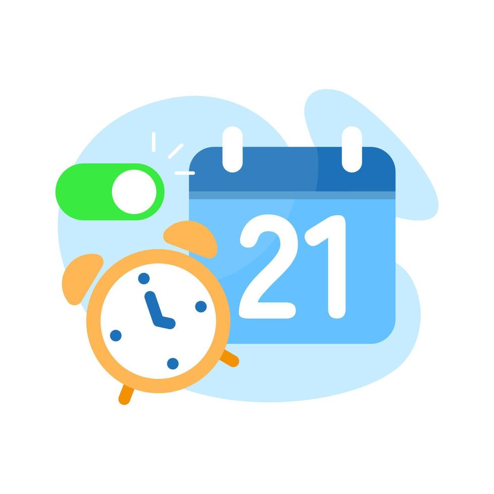 turn on reminder concept illustration flat design vector eps10. modern graphic element for landing page, empty state ui, infographic, icon