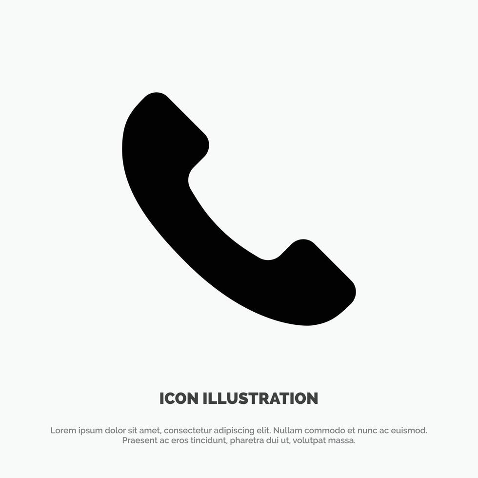 Phone Telephone Call solid Glyph Icon vector