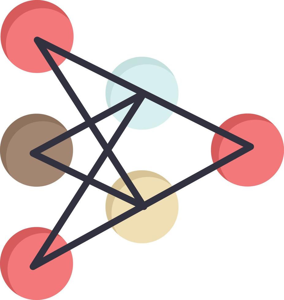 Learning Deep Algorithm Data  Flat Color Icon Vector icon banner Template