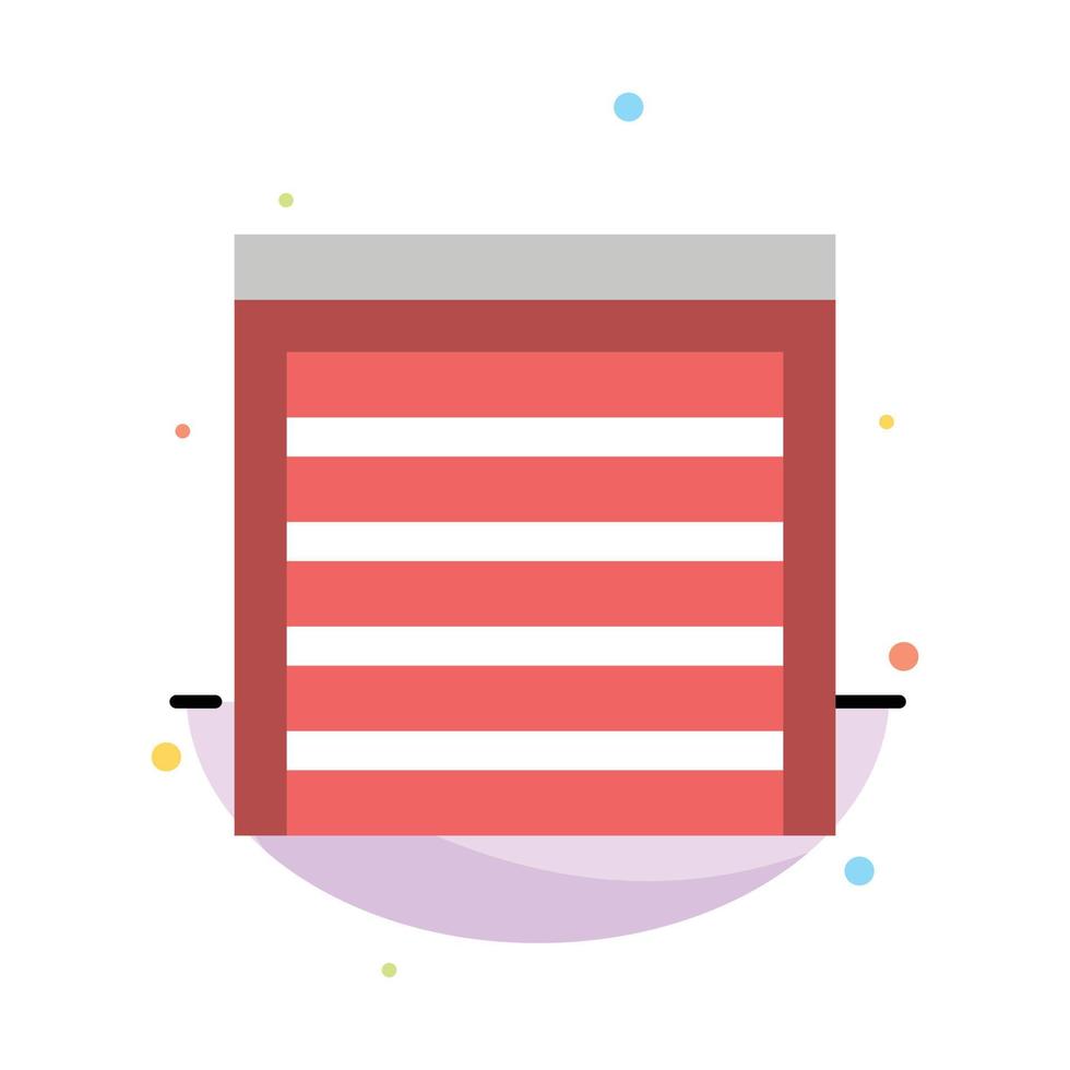Door City Construction House Abstract Flat Color Icon Template vector