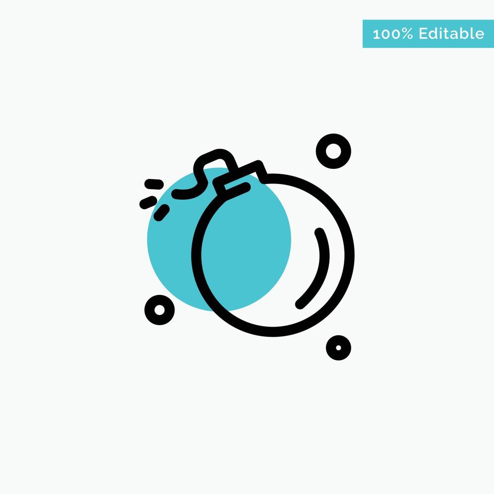 Bomb Comet Explosion Meteor Science turquoise highlight circle point Vector icon