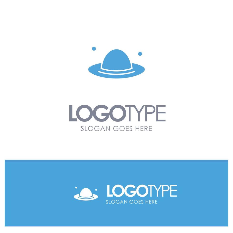 Cap Fashion Hat Spring Blue Solid Logo with place for tagline vector