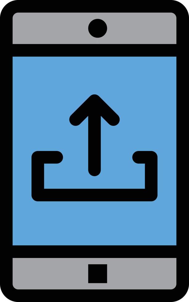 Application Mobile Mobile Application Smartphone Upload  Flat Color Icon Vector icon banner Template