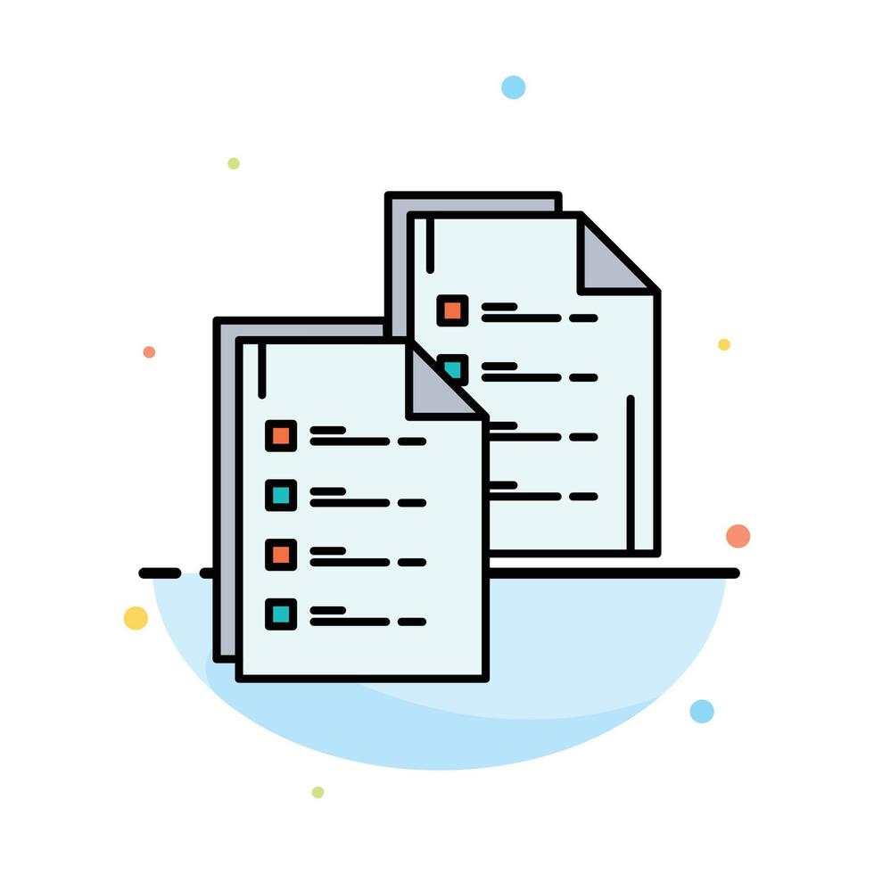 Document Analytics Data Copy Paper Resume Abstract Flat Color Icon Template vector