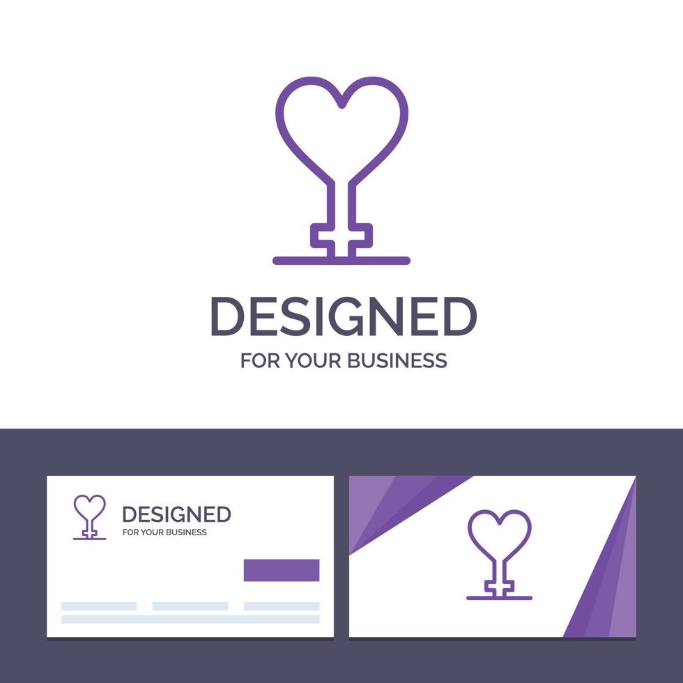Creative Business Card and Logo template Heart Gender Symbol Vector Illustration