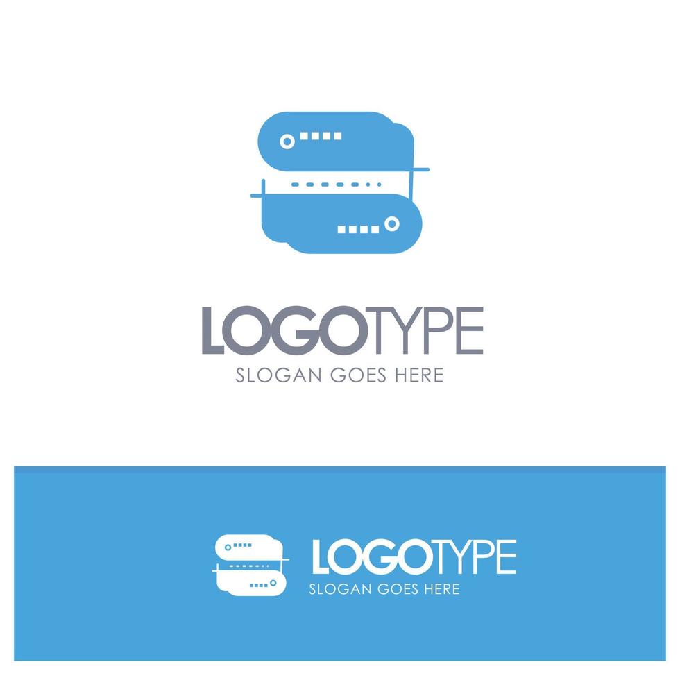 Block chain Technology Address Network Payment Blue Solid Logo with place for tagline vector