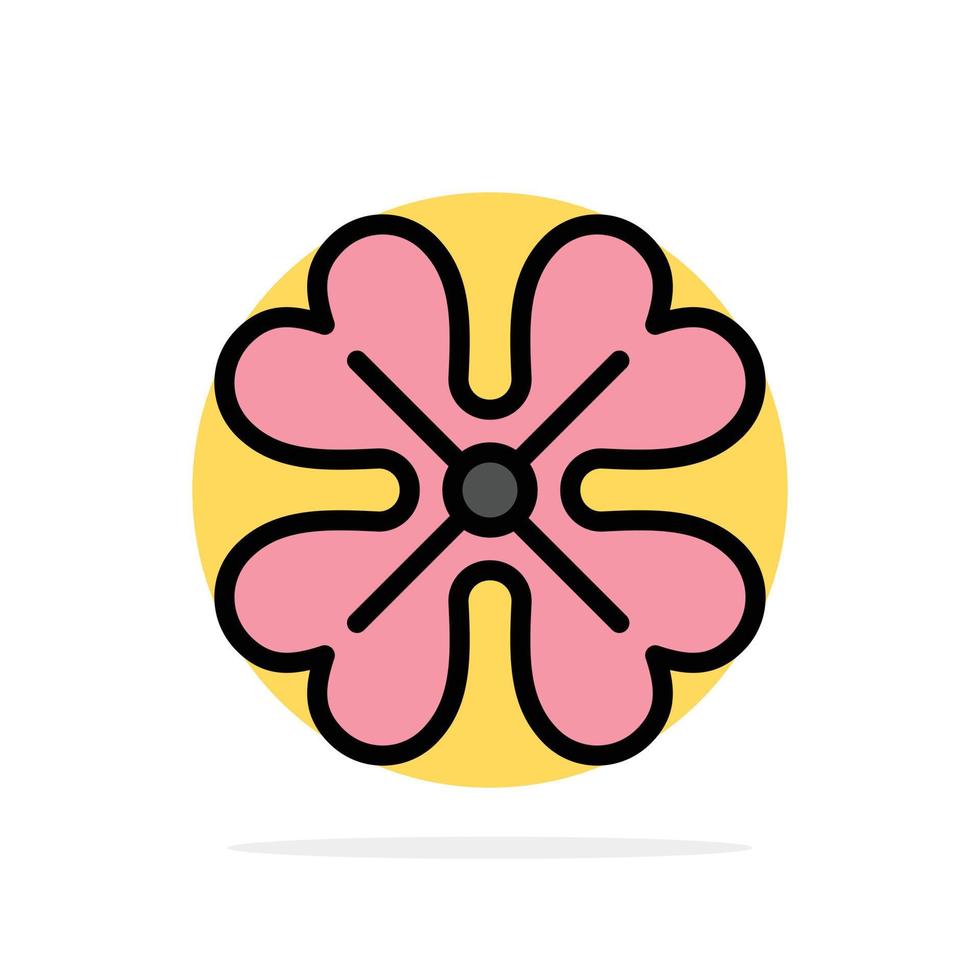 anémona flor de anémona flor flor de primavera círculo abstracto fondo color plano icono vector