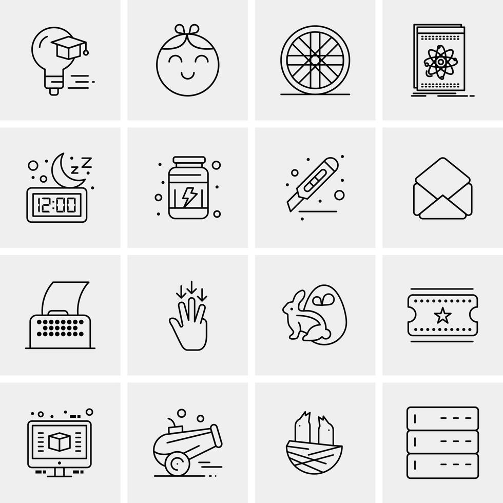 16 Business Universal Icons Vector Creative Icon Illustration to use in web and Mobile Related proje