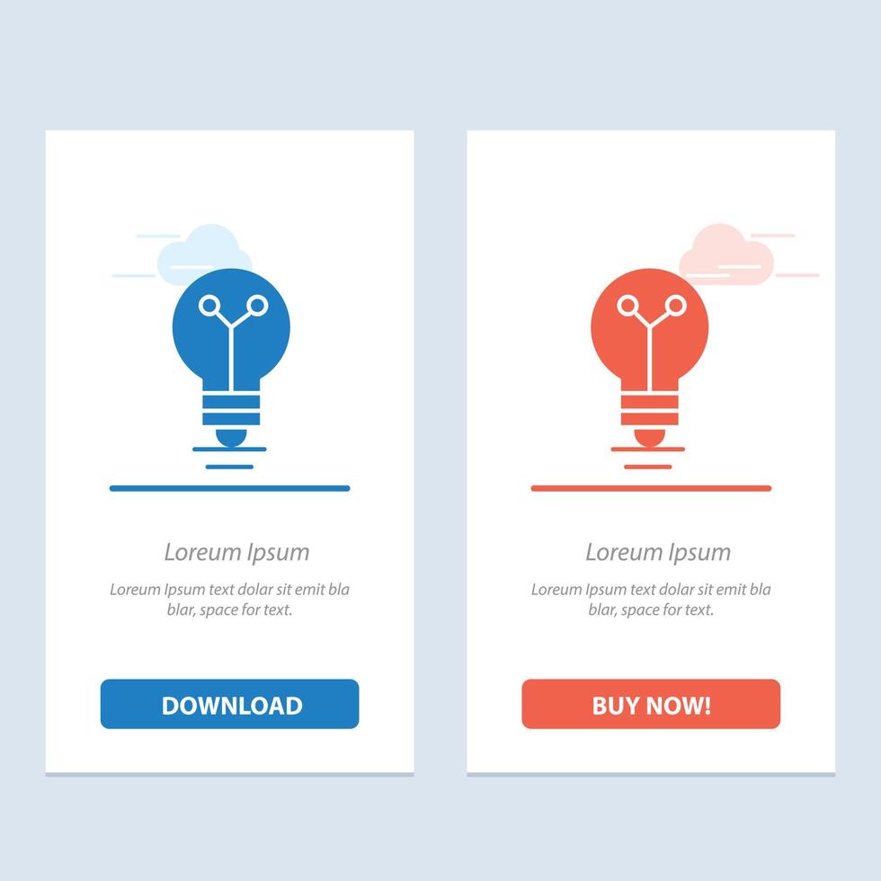 Bulb Lab Light Biochemistry  Blue and Red Download and Buy Now web Widget Card Template vector