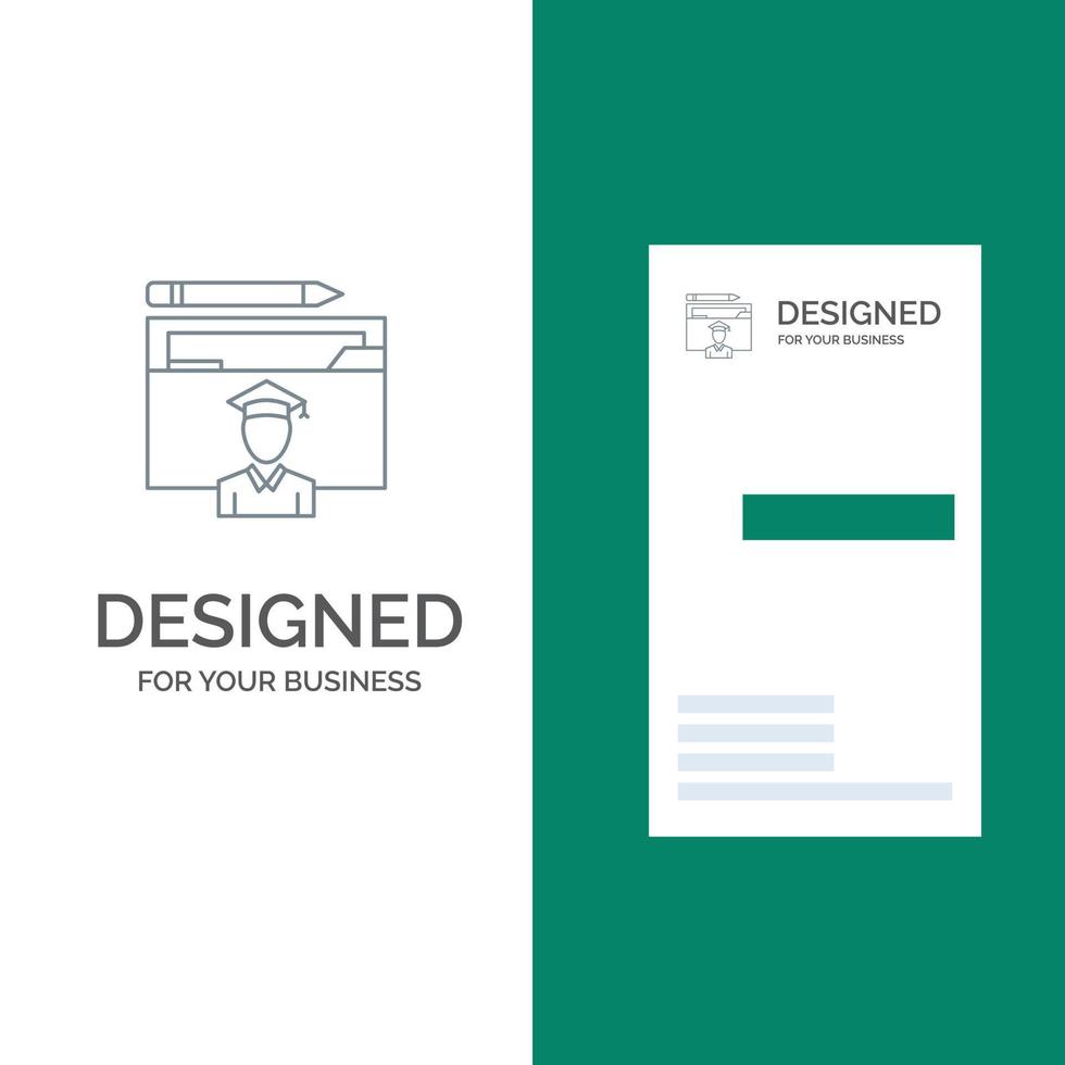 Avatar Education Graduate Graduation Scholar Grey Logo Design and Business Card Template vector