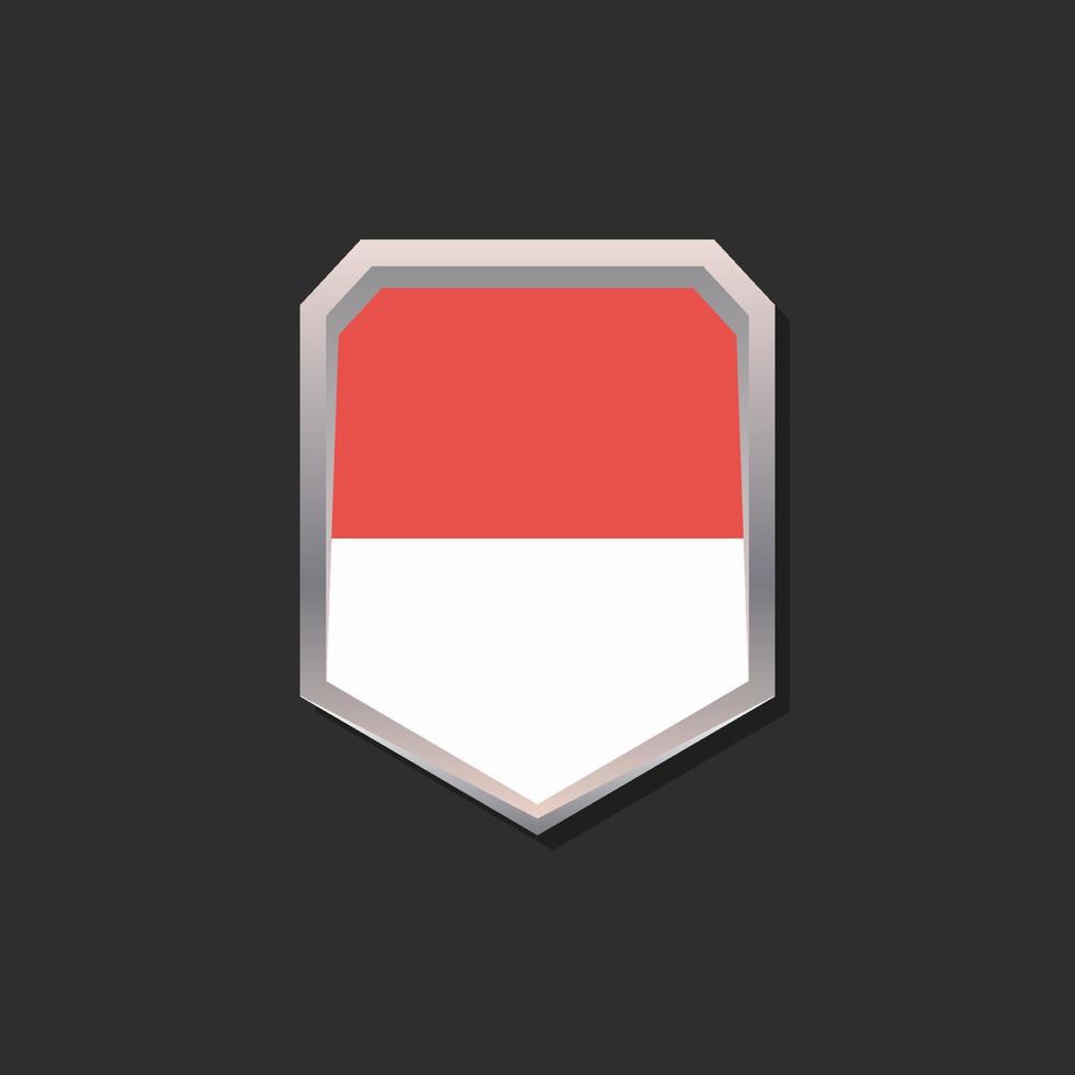 Illustration of Monaco flag Template vector