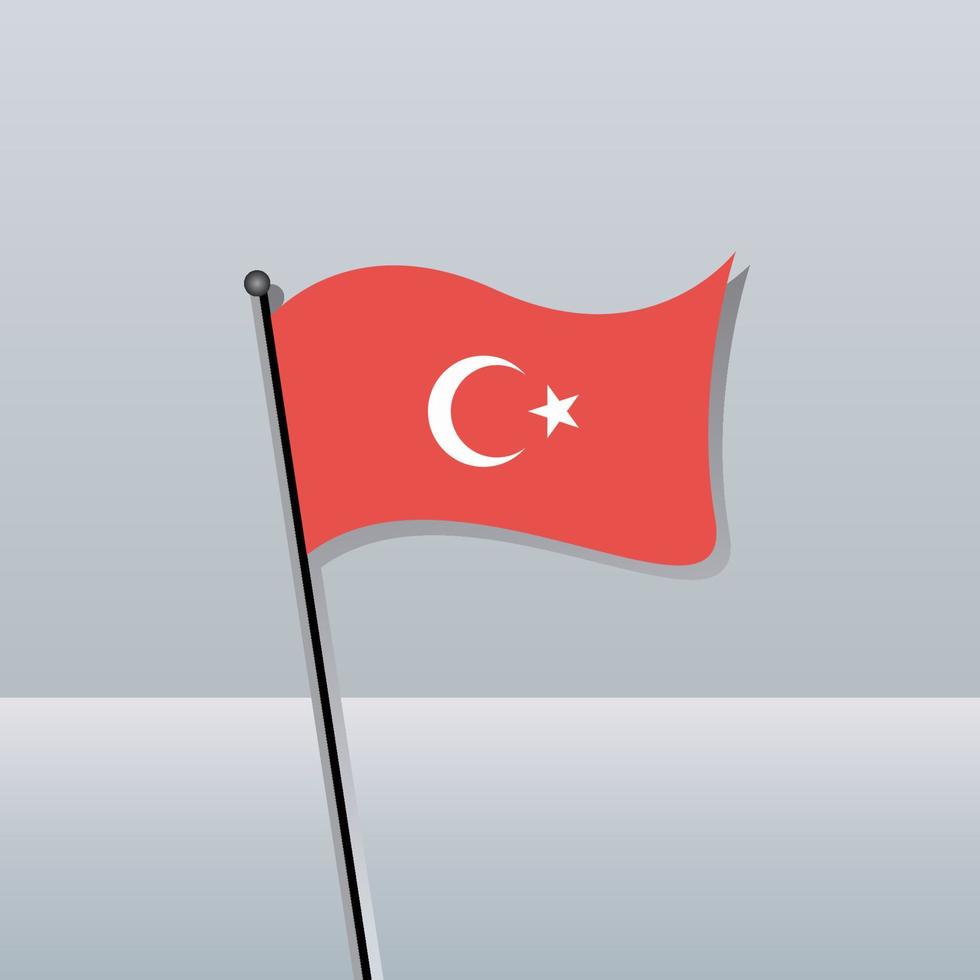 ilustración de plantilla de bandera de turquía vector