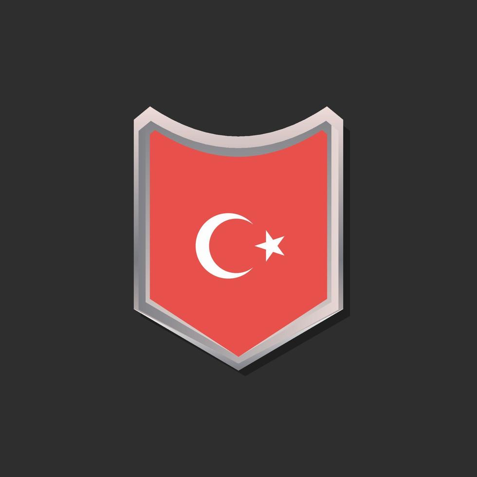 ilustración de plantilla de bandera de turquía vector