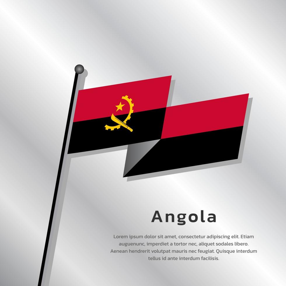 ilustración de la plantilla de la bandera de angola vector