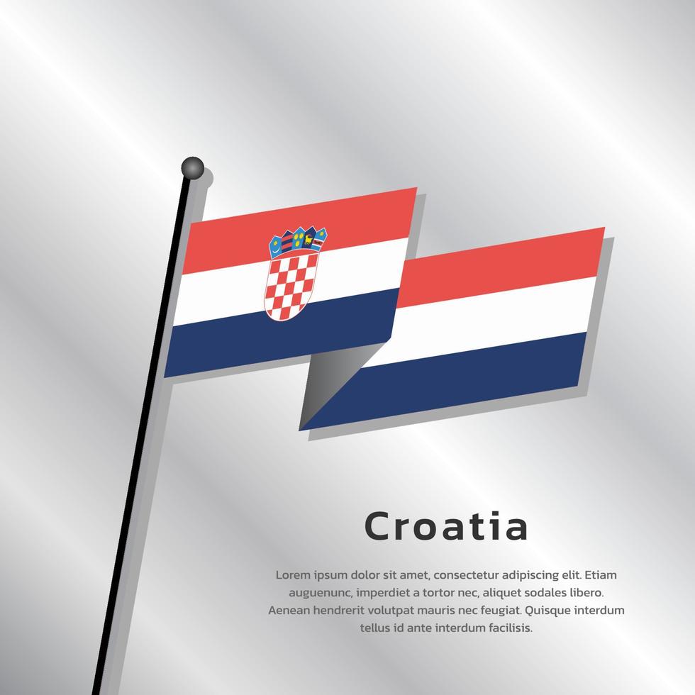 Illustration of Croatia flag Template vector