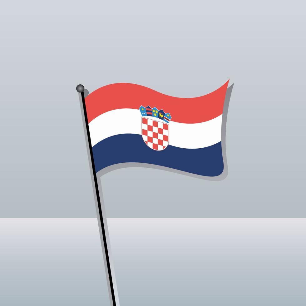 Illustration of Croatia flag Template vector