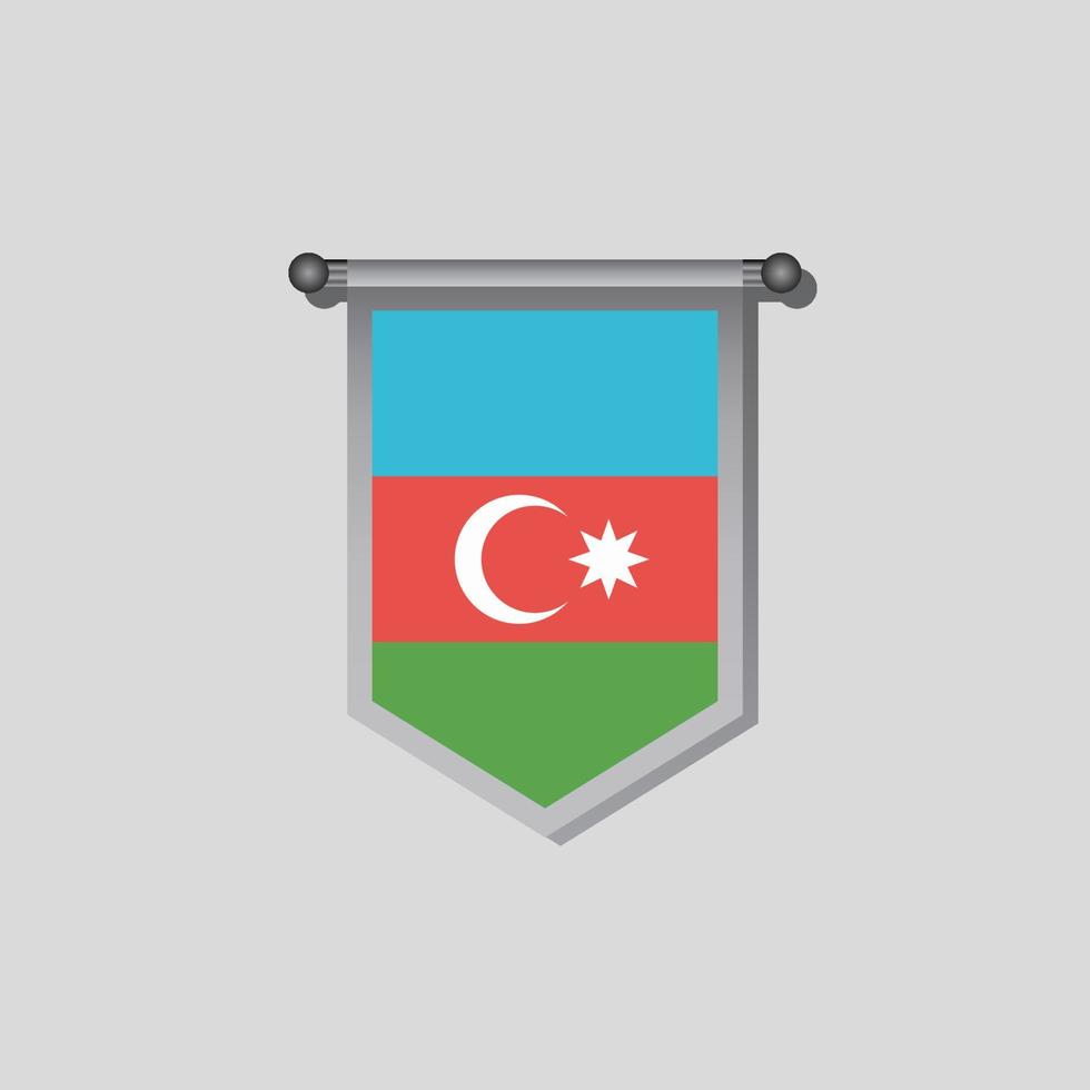 Illustration of Azerbaijan flag Template vector