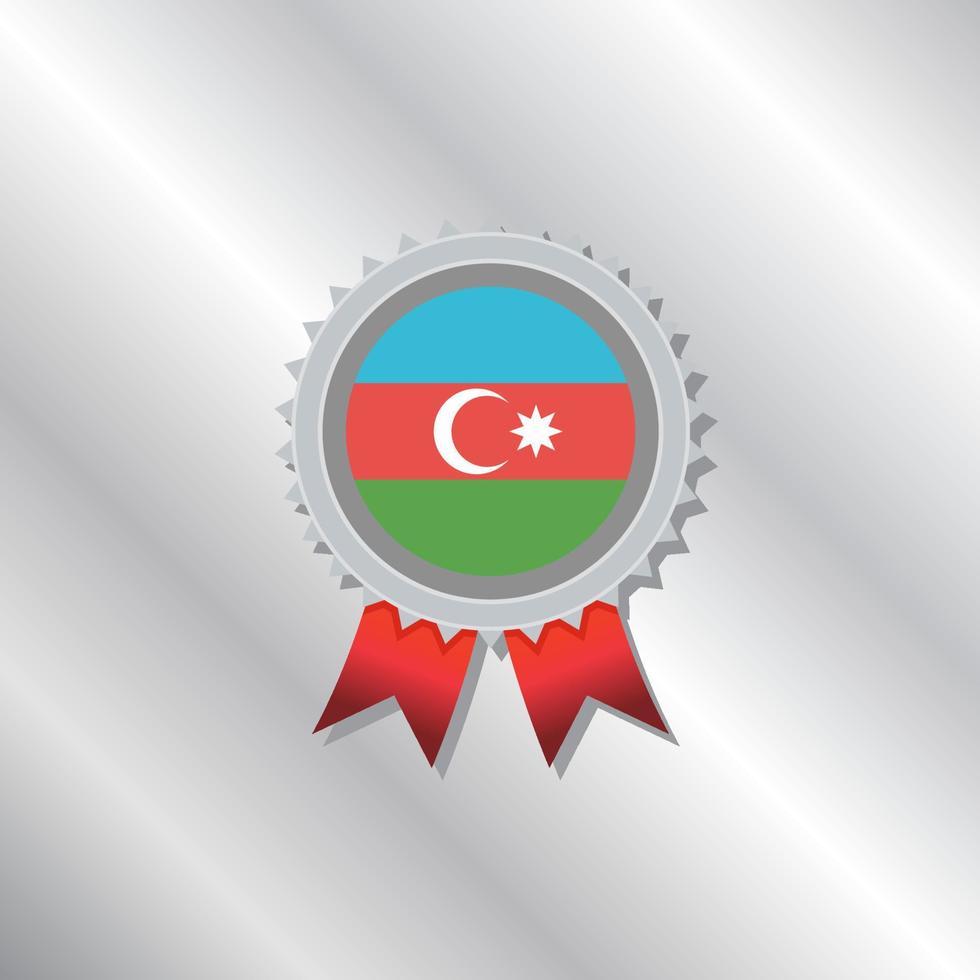 Illustration of Azerbaijan flag Template vector