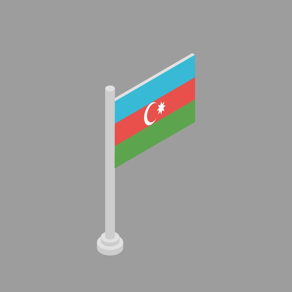 Illustration of Azerbaijan flag Template vector
