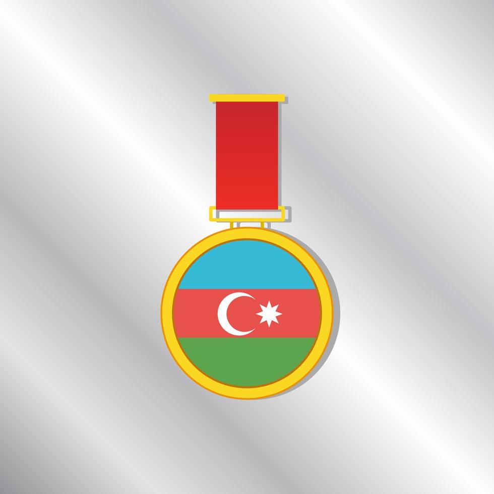 ilustración de la plantilla de la bandera de azerbaiyán vector