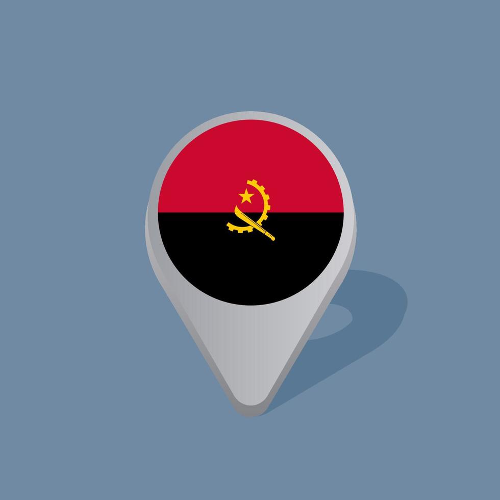 Illustration of Angola flag Template vector