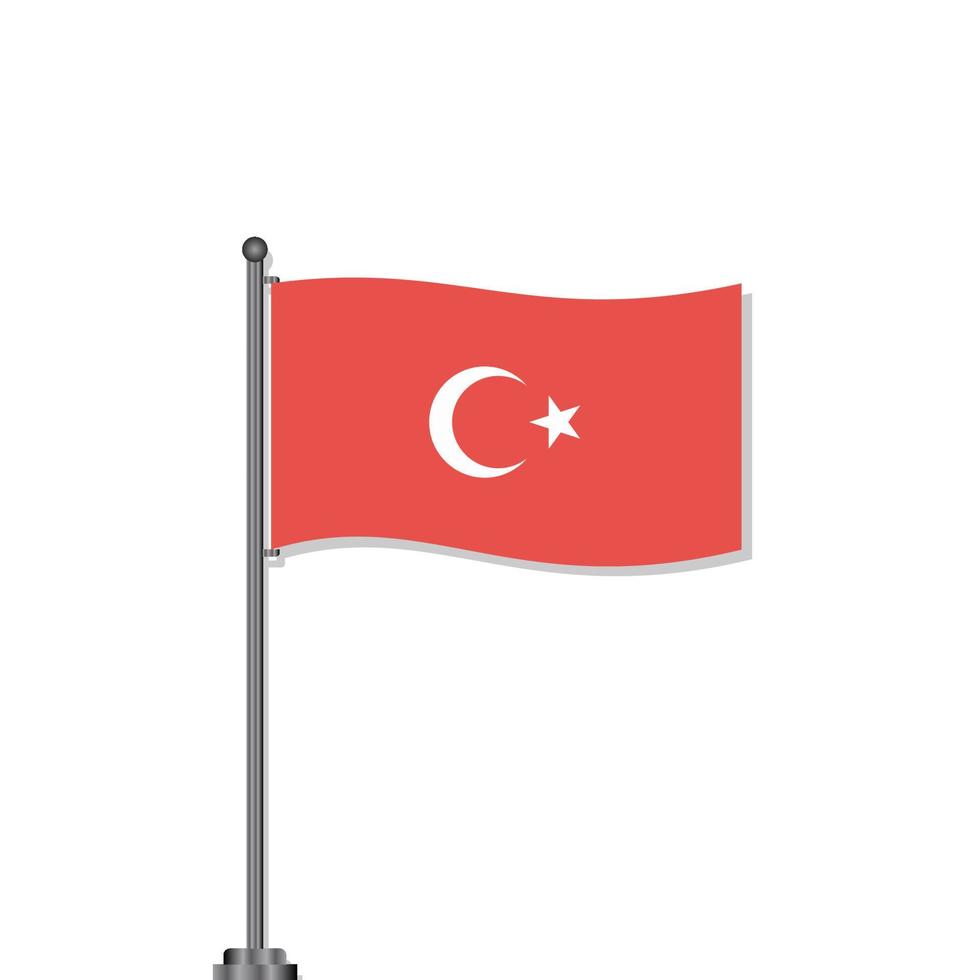 Illustration of Turkey flag Template vector