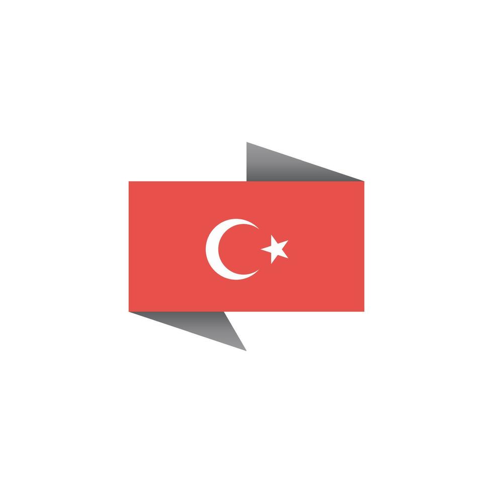 Illustration of Turkey flag Template vector