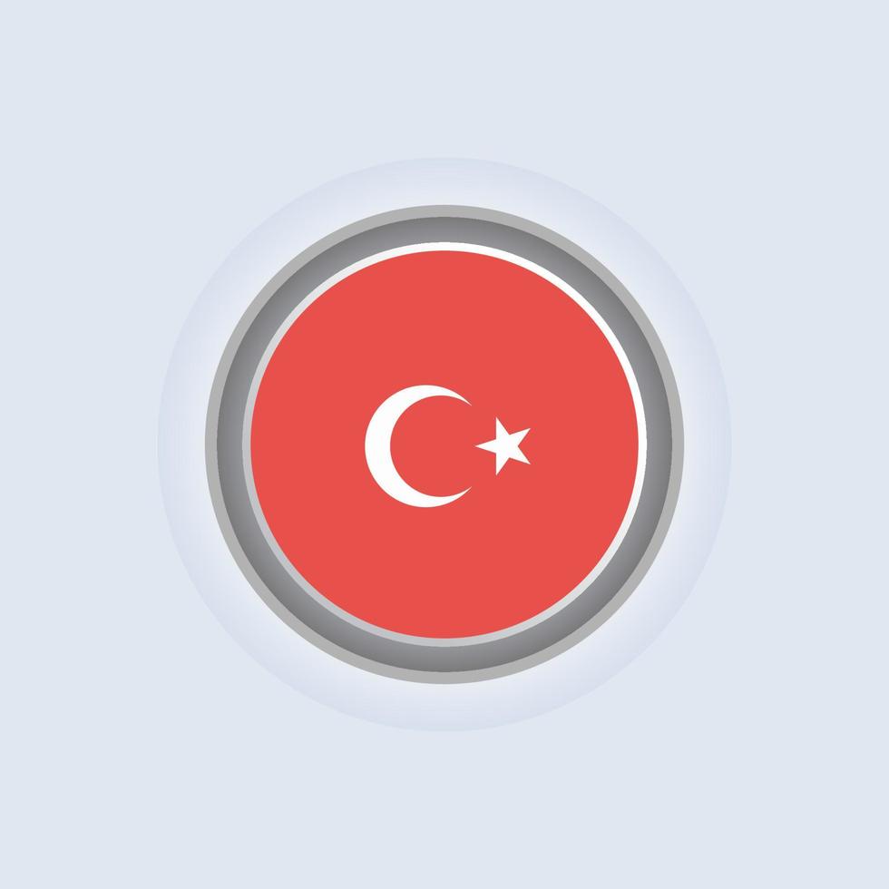 Illustration of Turkey flag Template vector