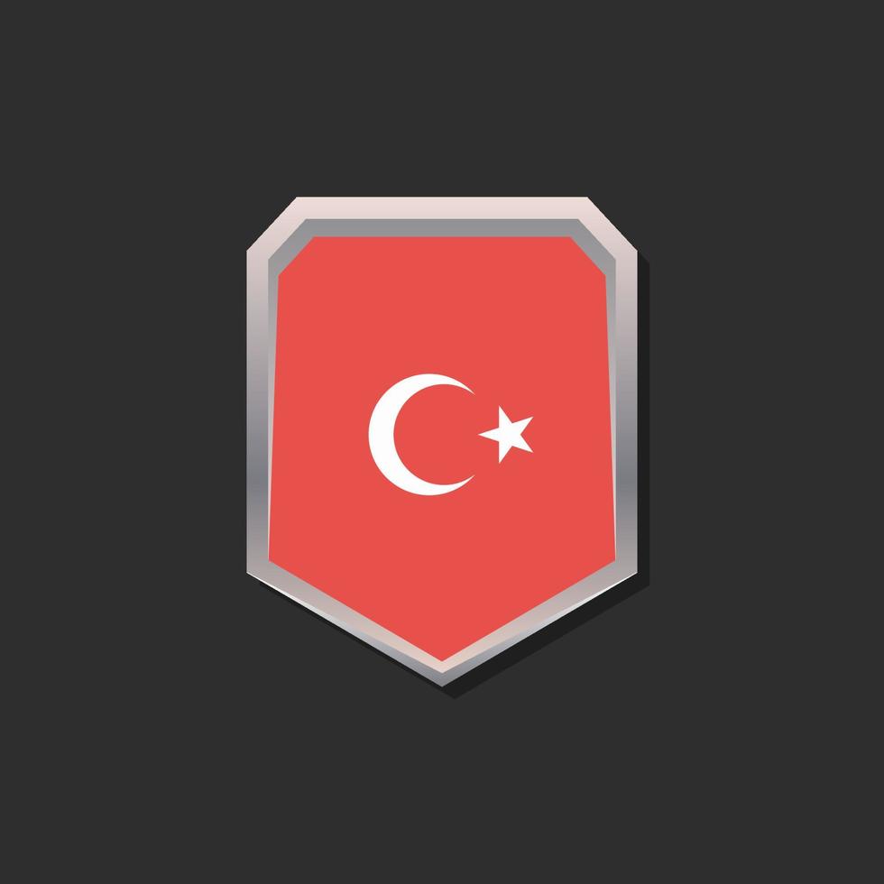 ilustración de plantilla de bandera de turquía vector