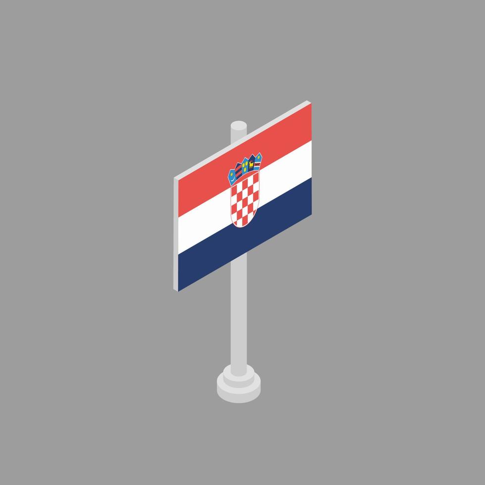 Illustration of Croatia flag Template vector