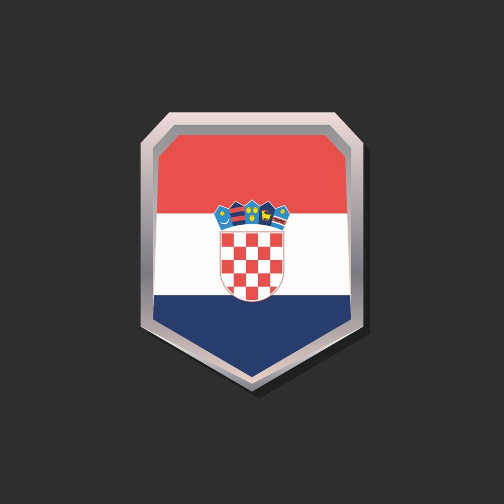 Illustration of Croatia flag Template vector