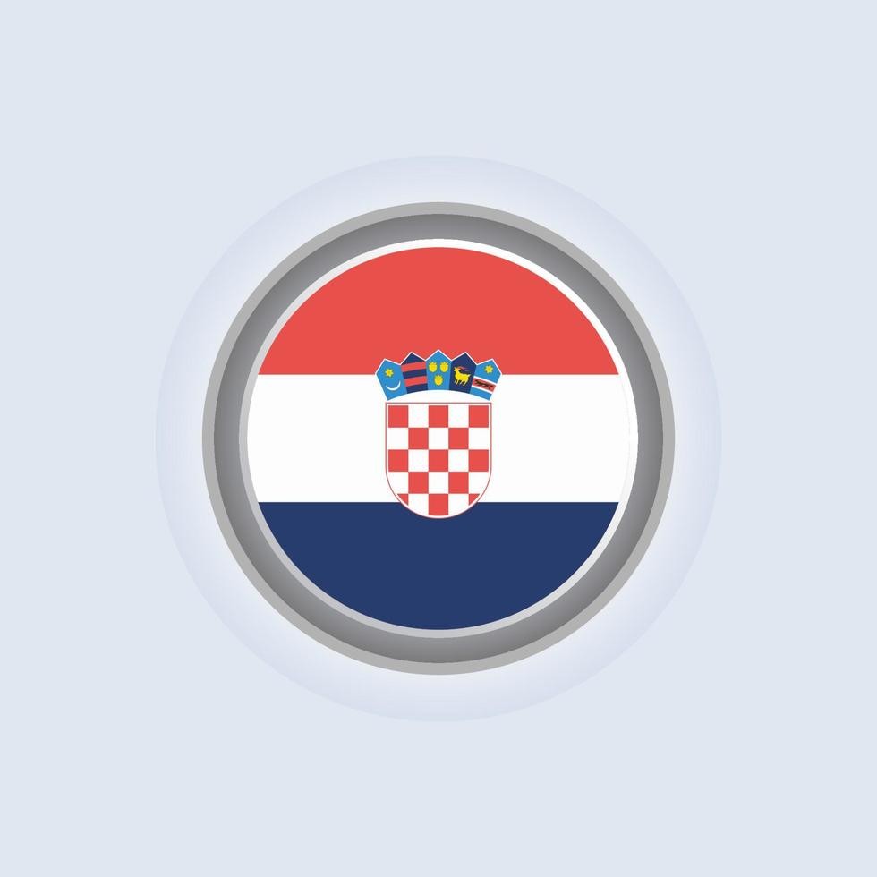 Illustration of Croatia flag Template vector