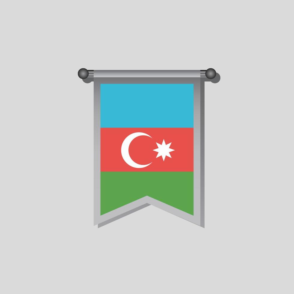 Illustration of Azerbaijan flag Template vector