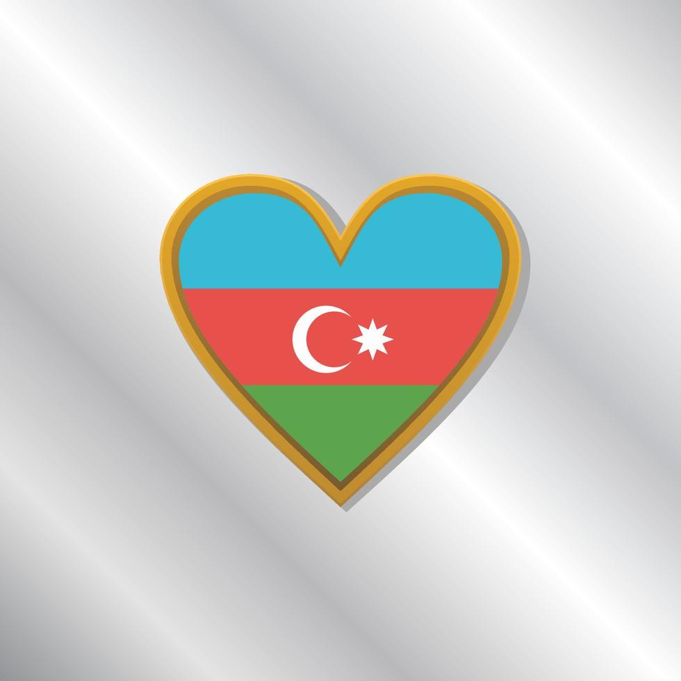 Illustration of Azerbaijan flag Template vector