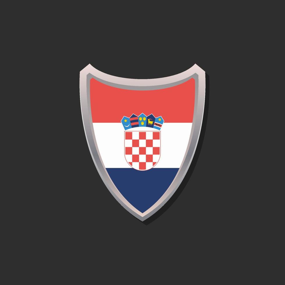 ilustración de plantilla de bandera de croacia vector