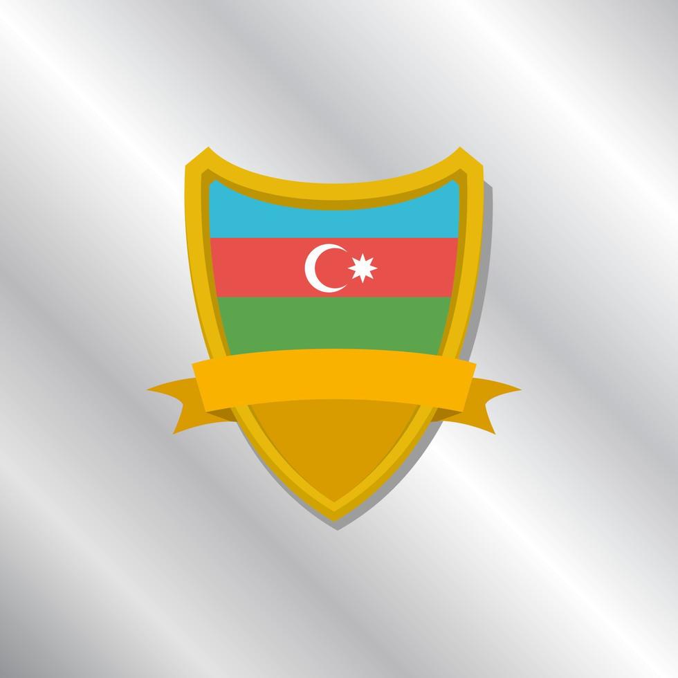 Illustration of Azerbaijan flag Template vector