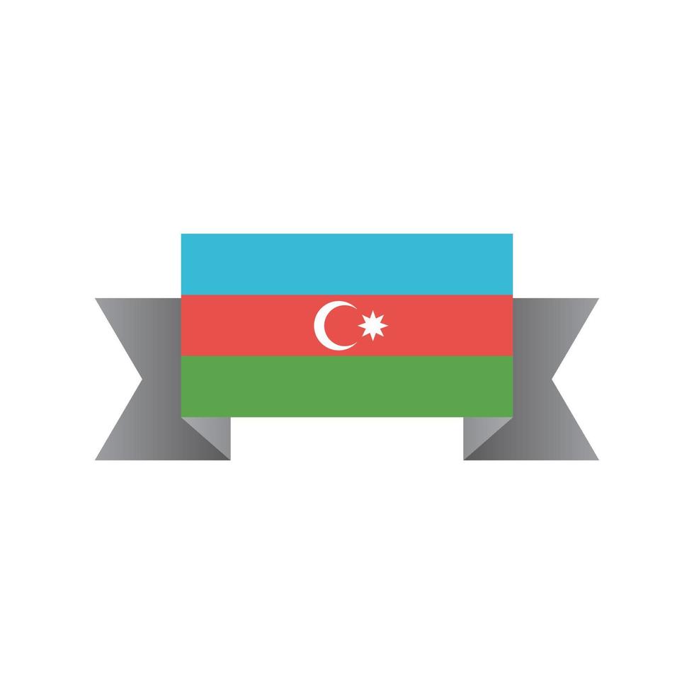 ilustración de la plantilla de la bandera de azerbaiyán vector