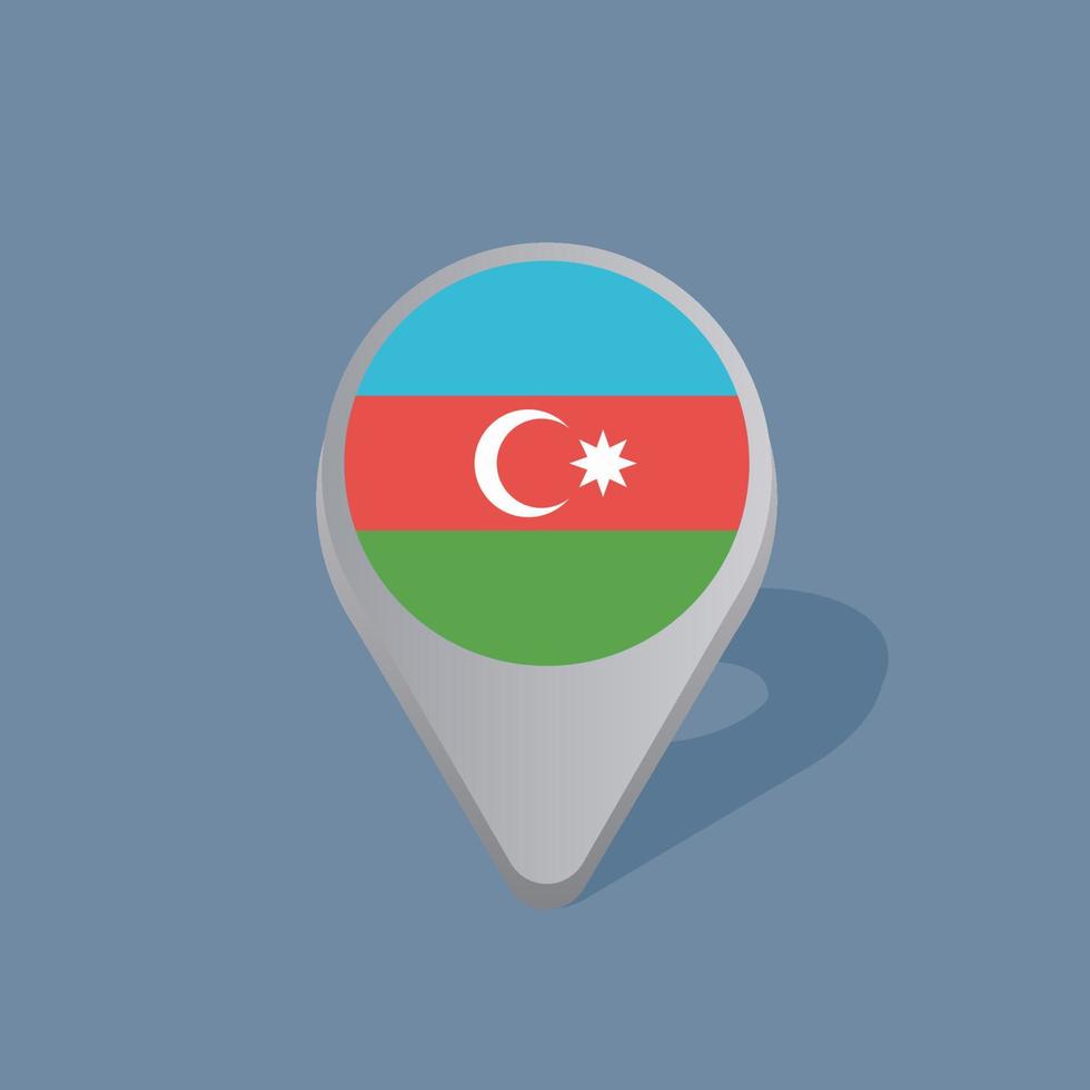 Illustration of Azerbaijan flag Template vector