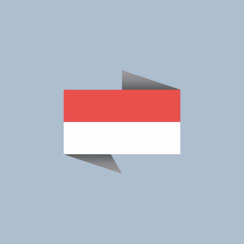 Illustration of Monaco flag Template vector