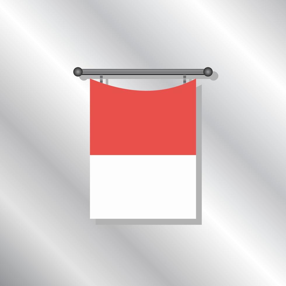 Illustration of Monaco flag Template vector