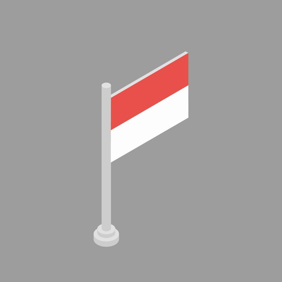 Illustration of Monaco flag Template vector